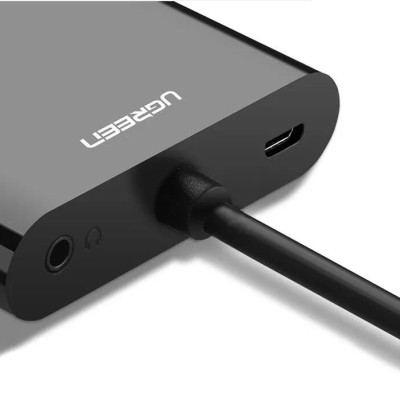 Ugreen UG40744CM101TK Màu Đen Bộ chuyển HDMI sang VGA + HDMI kèm cổng âm thanh - HÀNG CHÍNH HÃNG