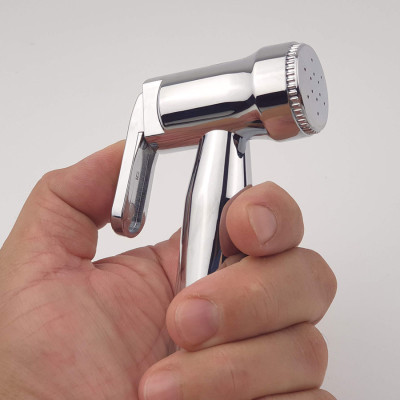 Tay xịt vệ sinh Nhựa ABS mạ Chrome tăng áp Eurolife EL-H06 (Trắng bạc)