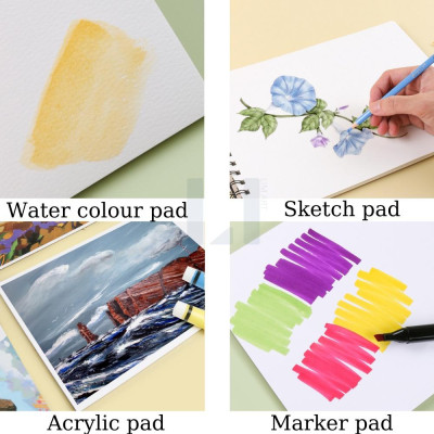 Sổ vẽ, giấy vẽ màu nước, acrylic, sổ phát thảo khổ A3/A4/A5 Giorgione