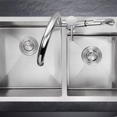 CHẬU RỬA BÁT, CHÉN INOX 2 HỐ LỆCH GRBC7843L