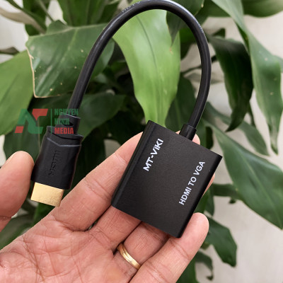 Cáp Chuyển HDMI to VGA MT-ViKi Hỗ Trợ Độ Phân Giải Full HD 1080P - Hàng Nhập Khẩu