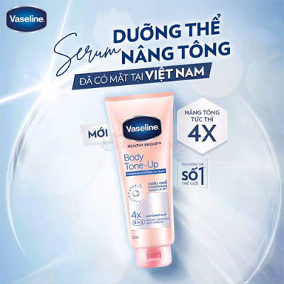 Sữa dưỡng thể dưỡng trắng Vaseline Gluta-Hya Body Tone-Up UV Lotion Niacinamide Tone-Up - Hàng chính hãng
