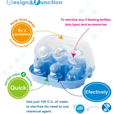 BỘ TIỆT TRÙNG BÌNH SỮA TRONG LÒ VI SÓNG KUKU - KU3021