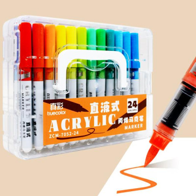 Hộp 24 Bút Lông Màu Acrylic Marker - Direct Ink - Truecolor ZCM-7052_24