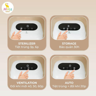 Máy tiệt trùng UV xách tay Moaz Bebe MB-102 - Hàng Chính Hãng