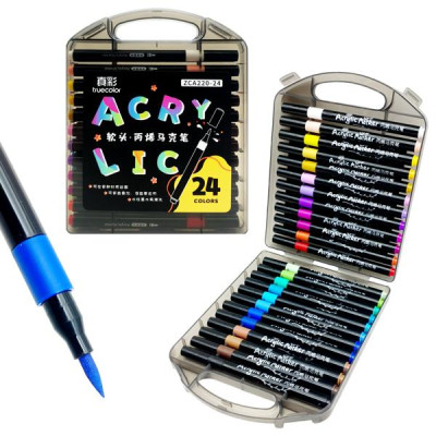 Hộp 24 Bút Lông Màu Acrylic Marker - Truecolor ZCA220_24