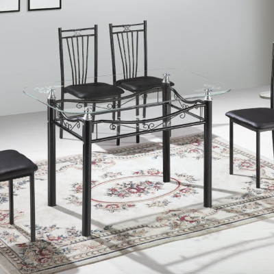 Bộ bàn ghế ăn mặt kính Juno Sofa thiết kế hiện đại 