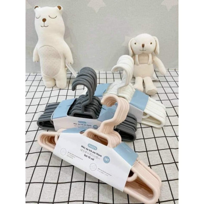Set 10 chiếc móc áo mỏng trẻ em Hara 185 hàng cao cấp - giao màu ngẫu nhiên