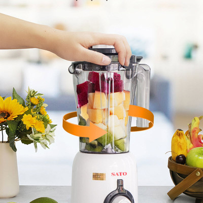 Máy xay sinh tố đa năng 3 cối SATO ST-MX8304A công suất 250W, dễ sử dụng, dao inox không gỉ, xay nhuyễn, trộn, nghiền thức ăn, hoa quả, thiết kế tiện dụng, nhựa ABS, an toàn, tháo lắp, vệ sinh dễ dàng - Miễn phí vận chuyển toàn quốc - Hàng Chính Hãng