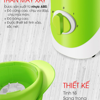 Máy xay sinh tố đa năng Sato ST-MX1101 1.4L - Công suất 300W, 4 lưỡi giúp xay nhuyễn bằng inox không gỉ, nhựa ABS an toàn chịu lực tốt, an toàn, tháo lắp dễ dàng - Miễn phí vận chuyển toàn quốc - Hàng chính hãng