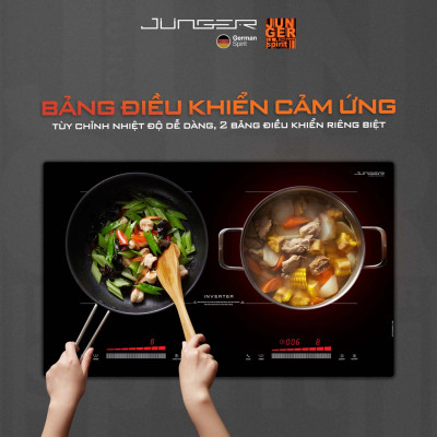 Bếp đôi điện từ hồng ngoại Junger MTD-71 | Công suất 3100W - INVENTER | Bảo hành 36 tháng hàng chính hãng