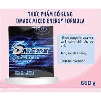 DMAXX thức uống bổ sung năng lượng có đường Damode 1 gói dùng thử màu xanh