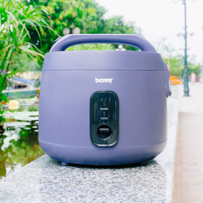 Nồi cơm điện Benny 1,8L BR-18POB - 700W, Màu tím-Bảo hành 12 tháng- Hàng chính hãng