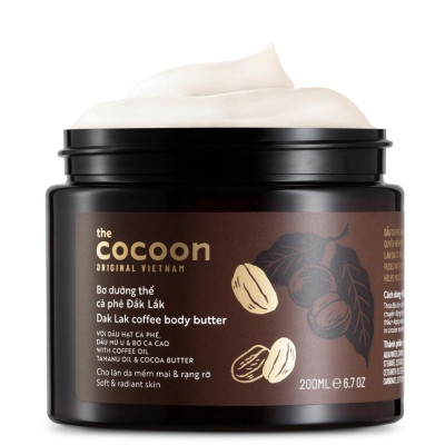 Bơ dưỡng thể cà phê Đắk Lắk Cocoon cho da mềm mịn và rạng rỡ 200ml Lamita Hair Spa - LS035