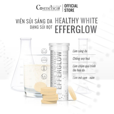 Viên Sủi Trắng Da COSMEHEAL Healthy White EfferGlow 10 viên/ Ống (3 Ống /Hộp)