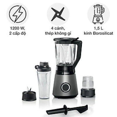 Máy xay sinh tố Bosch MMB6177S VitaPower Serie 4 hàng chính hãng