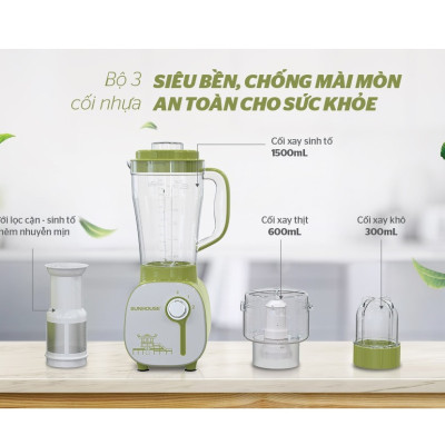 Máy Xay Sinh Tố Đa Năng Sunhouse SHD5312G - Hàng Chính Hãng