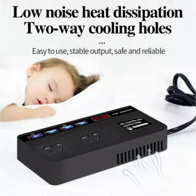 Máy Biến tần điện ô tô, Bộ chuyển đổi điện tự động tẩu sạc DC 12V / 24V sang AC 110V / 220V, Cửa hàng nội thất ô tô Car