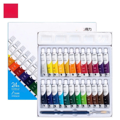 Màu Acrylic tuýp mini chuyên nghiệp - 5ml/tuýp - Vẽ vải / Vẽ quần áo / Vẽ giày - 12 màu