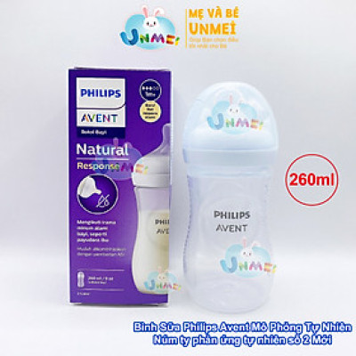Bình sữa mô phỏng tự nhiên mới hiệu Philips Avent  cho trẻ từ 1 tháng tuổi (260ml-đơn)_SCY903.01