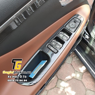 Ốp nội thất vân Carbon cho Hyundai Santafe 2019-2020 Cao cấp