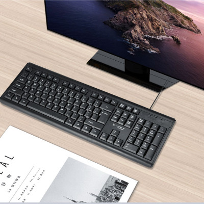 Bàn Phím Văn Phòng T-WOLF T15 USB- Hàng Chính Hãng