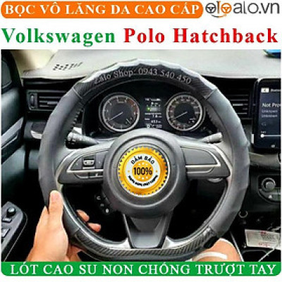 Bọc vô lăng ô tô Volkswagen Polo Hatchback Lót CaoSu Non Cao Cấp Chống Trượt Tay