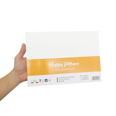 Bộ 10 Tờ Giấy Vẽ A4 250gsm Happy Pittura HA250A4