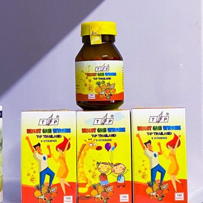 9 Vitamin TP Tăng Cân Thái Lan, Cải Thiện Cân Nặng hộp 100 viên dùng cho người từ 3 tuổi trở lên
