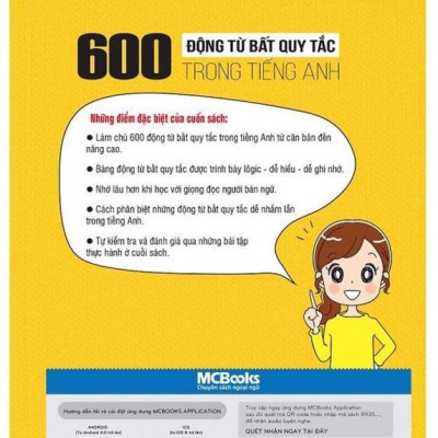 Sách - 600 Động Từ Bất Quy Tắc Trong Tiếng Anh - MCBooks