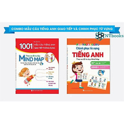Bé Học Tiếng Anh Combo 2 Cuốn 1001 Mẫu Câu Tiếng Anh Giao Tiếp Thông Dụng Và Chinh Phục Từ Vựng Tiếng Anh Theo Sơ Đồ Tư Duy Mind Map (Kèm file nghe giọng chuẩn)