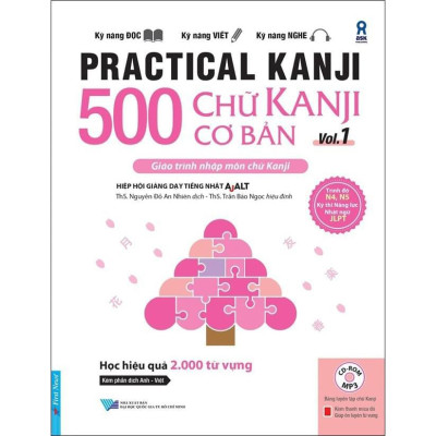 Combo 500 Chữ Kanji Cơ Bản Vol.1 + Vol.2 (kèm CD) - Bản Quyền