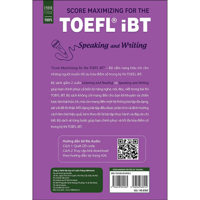 Score Maximizing For The Toefl iBT – Speaking And Writing - Bản Quyền