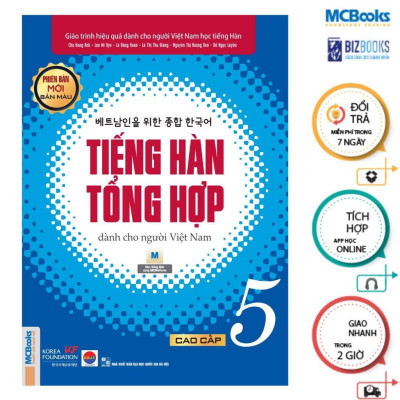 Sách - Tiếng Hàn Tổng Hợp Dành Cho Người Việt Nam - Cao Cấp 5 + 6 - Sách Bài Học - Bản Màu - Combo 2 Cuốn - MCBooks