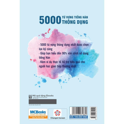 Sách - 5000 Từ Vựng Tiếng Hàn Thông Dụng - Nạp Siêu Tốc Vốn Từ Vưng Tiếng Hàn Trong 60 Ngày - MCBooks
