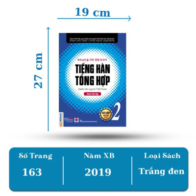 Sách - Tiếng Hàn Tổng Hợp Dành Cho Người Việt Nam - Sơ Cấp 2 - Sách Bài Học + Bài Tập - Bản Đen Trắng - MCBooks