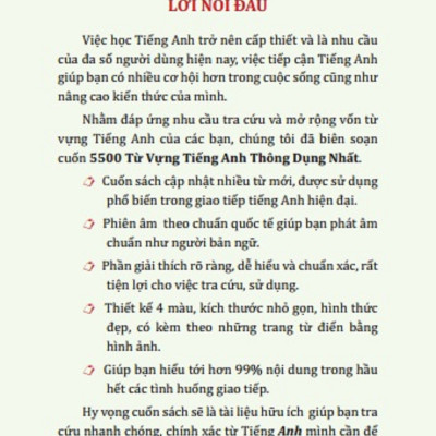 5.500 Từ Vựng Tiếng Anh Thông Dụng Nhất (Tái Bản 2020 - Màu)