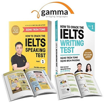 Bộ 2 Cuốn Để Chinh Phục Giấc Mơ IELTS : How To Crack The IELTS Speaking Test - Part 1 + How To Crack The IELTS Writing Test - Vol 1 (Tái Bản Đổi Bìa 2020) - Tặng kèm For The IELTS Crackers