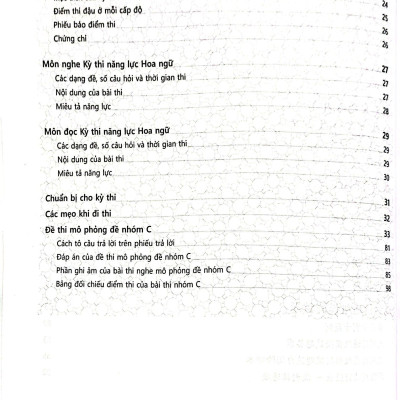 Đề Thi Mô Phỏng Đề Thi Năng Lực Hoa Ngữ - Nhóm C - Quyển 1
