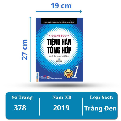 Sách - Tiếng Hàn Tổng Hợp Dành Cho Người Việt Nam - Sơ Cấp 1 + 2 - Sách Bài Học Và Bài Tập - Bản Màu - Combo 4 Cuốn - MCBooks