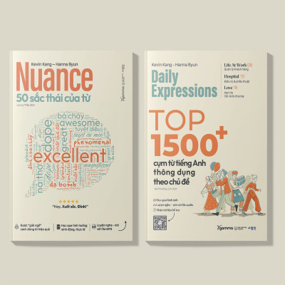 [Einstetin Books] Combo 2 Cuốn: Nuance 50 Sắc Thái Của Từ + Top 1500+ Cụm Từ Tiếng Anh Thông Dụng Theo Chủ Đề