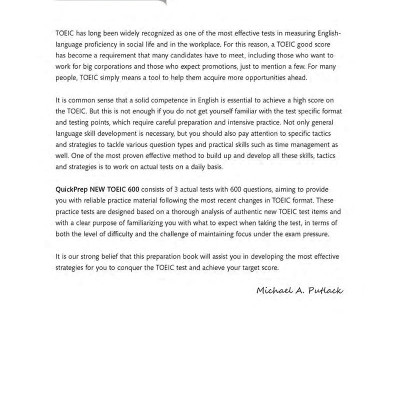 Quickprep New Toeic 600 Volume 1 (Kèm file MP3)