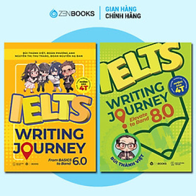 Combo Bộ Sách Ielts Writing Journey - Lộ Trình Từ Cơ Bản Đến Band 8.0