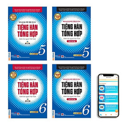 Combo 4 Cuốn Tiếng Hàn Tổng Hợp Cao Cấp 5 và 6 Bản Màu - Học Kèm App Và Bài Giảng Online