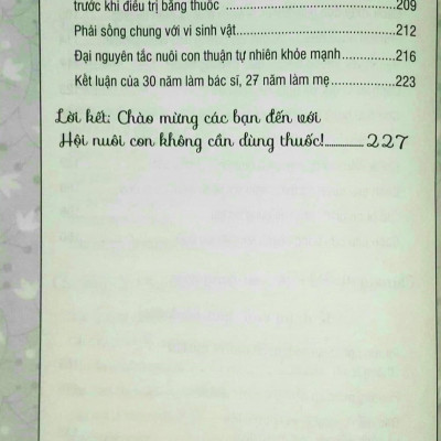 Nuôi Con Không Dùng Thuốc