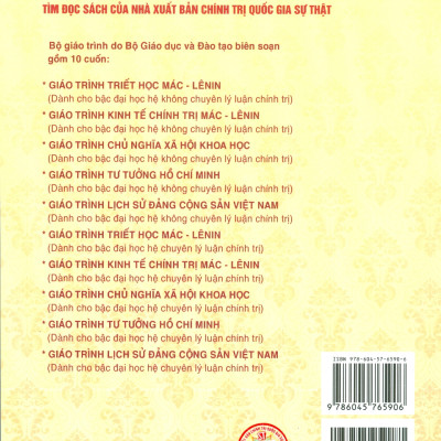 Combo 3 cuốn Giáo Trình Kinh Tế Chính Trị Mác – Lênin + Giáo Trình Lịch Sử Đảng Cộng Sản Việt Nam + Giáo Trình Tư Tưởng Hồ Chí Minh (Dành Cho Bậc Đại Học Hệ Không Chuyên Lý Luận Chính Trị) - Bộ mới năm 2021