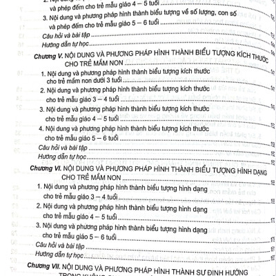 Lí luận và phương pháp hình thành biểu tượng toán học sơ đẳng cho trẻ mầm non