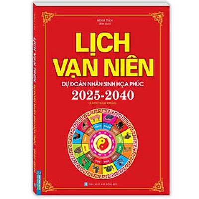 Sách - Lịch Vạn Niên Dự Đoán Nhân Sinh Họa Phúc 2025-2040 - Bìa Mềm - Minh Thắng