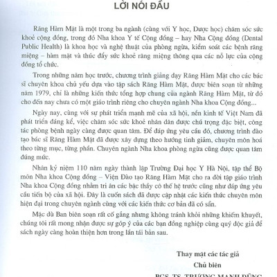 Nha Khoa Cộng Đồng tập 1 - Dành cho sinh viên Răng Hàm Mặt- TB lần 2 năm 2020 