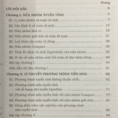 Sách - Nữa nhóm các toán tử tuyến tính và ứng dụng
